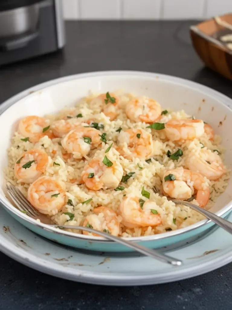 Parmesan Basil Shrimp and Rice