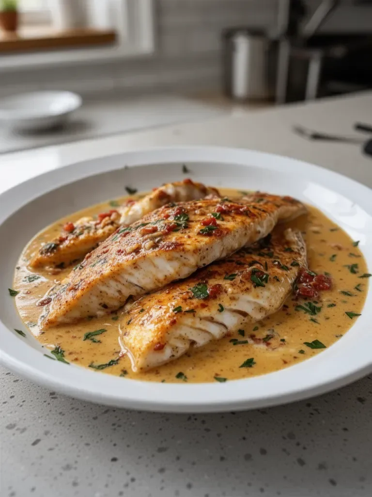 Red Snapper with Creamy Creole Sauce