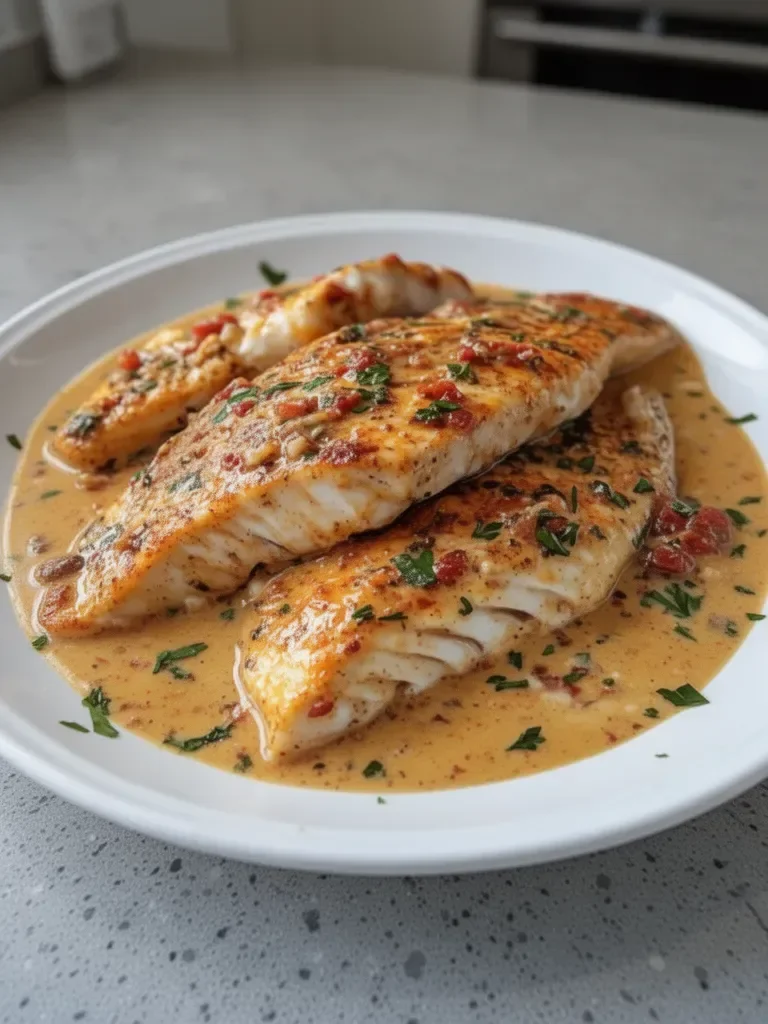 Red Snapper with Creamy Creole Sauce