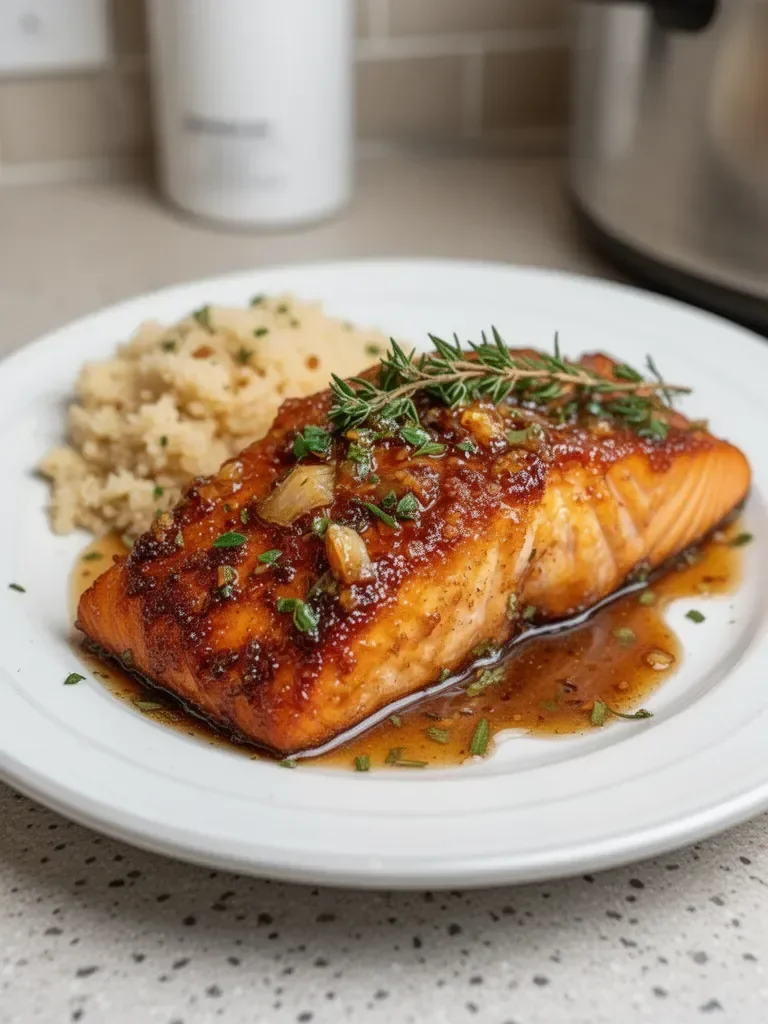 Salmon with Brown Sugar Garlic Glaze