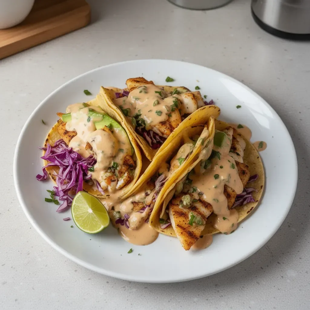 Delicious San Diego style fish taco sauce for seafood tacos