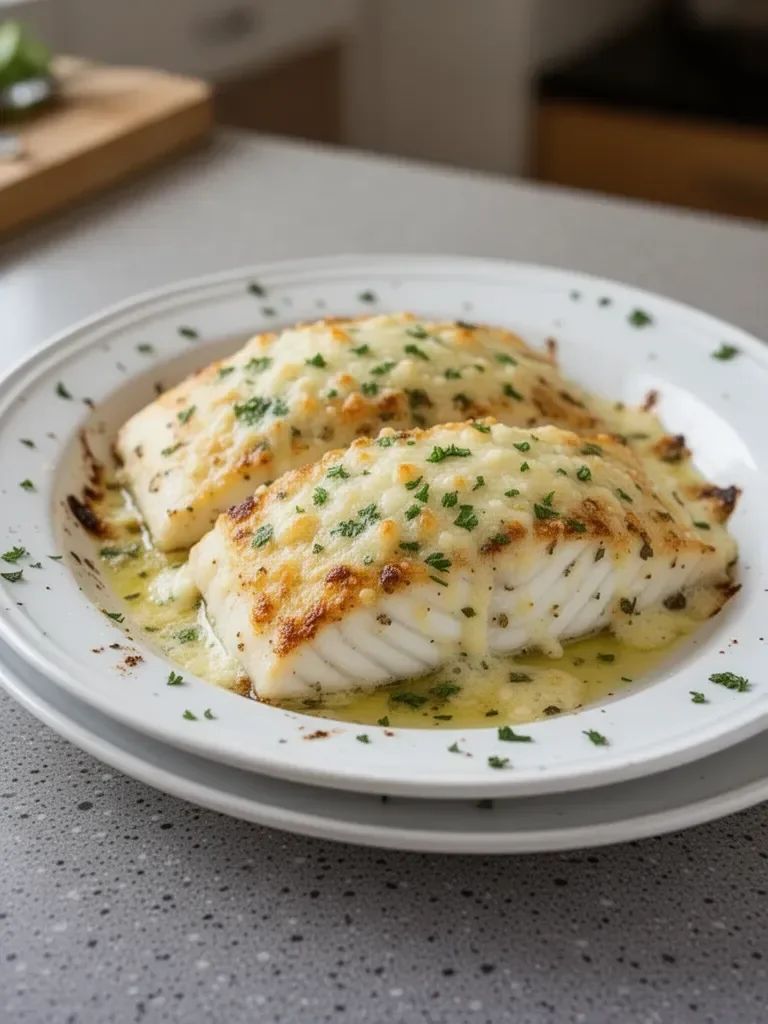 Savory Garlic Parmesan Baked Halibut That'll Wow You
