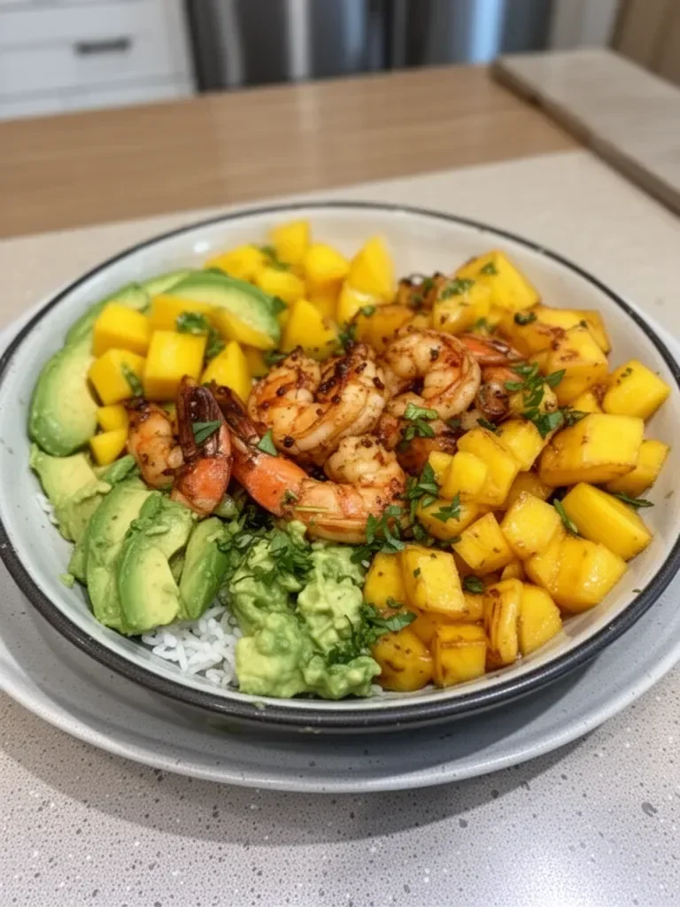 Shrimp Avocado Mango Bowls