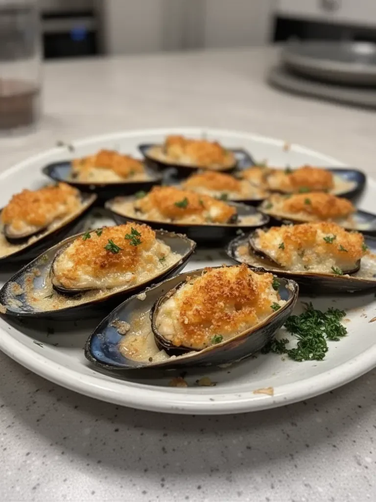 Stuffed Baked Mussels