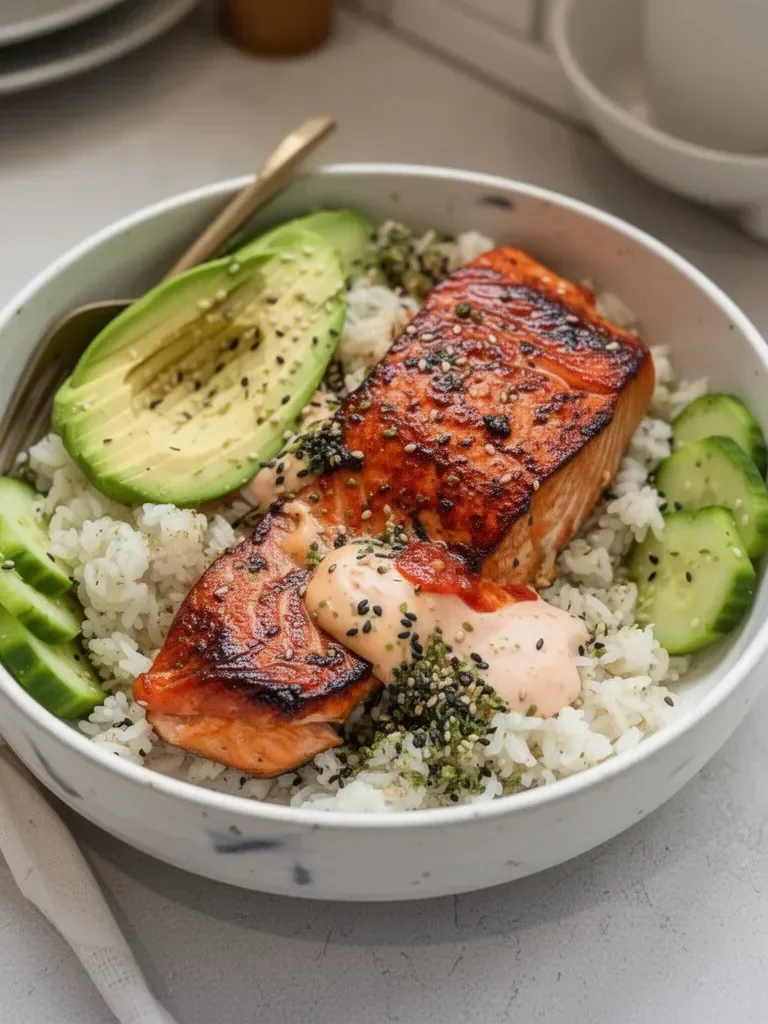 Baked Salmon Sushi Bowl