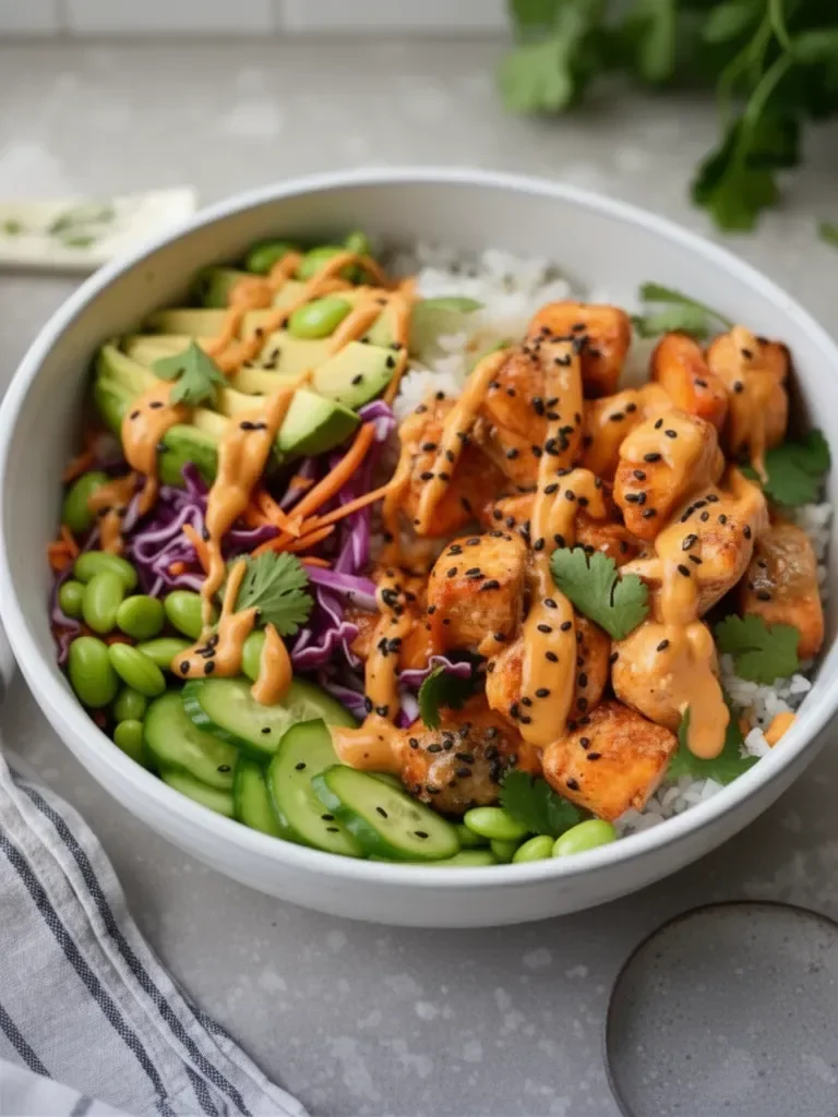Bang Bang Salmon Rice Bowls