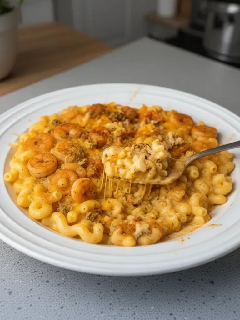 Cajun Shrimp and Crab Mac and Cheese