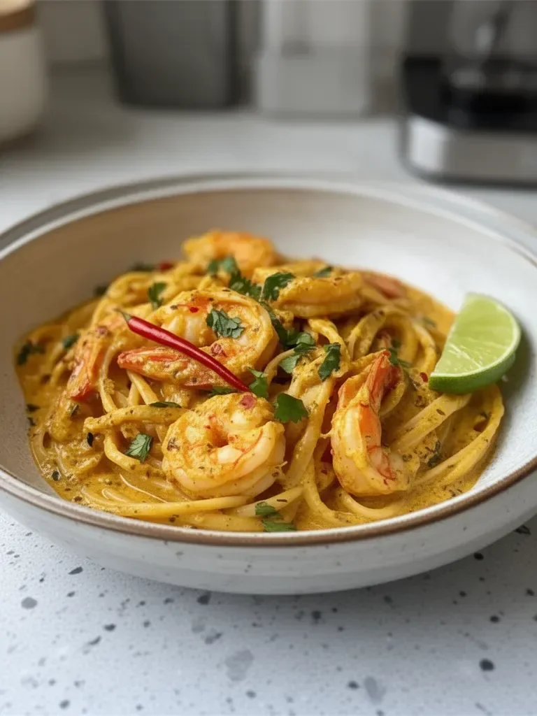 Coconut Curry Prawn Pasta
