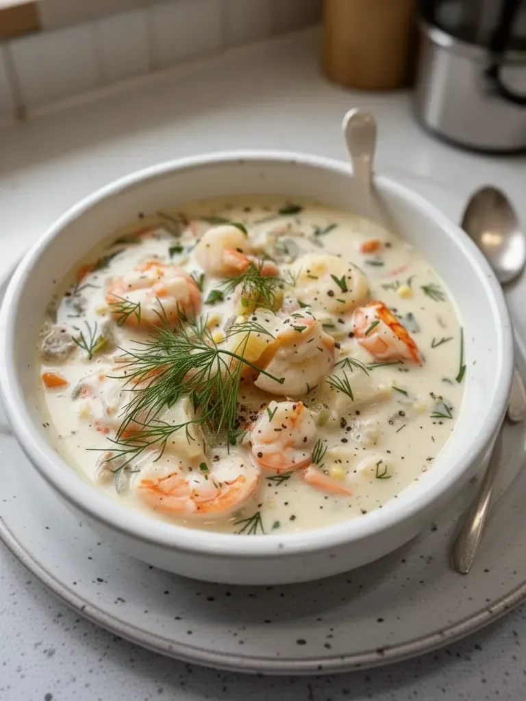 Easy Creamy Seafood Chowder