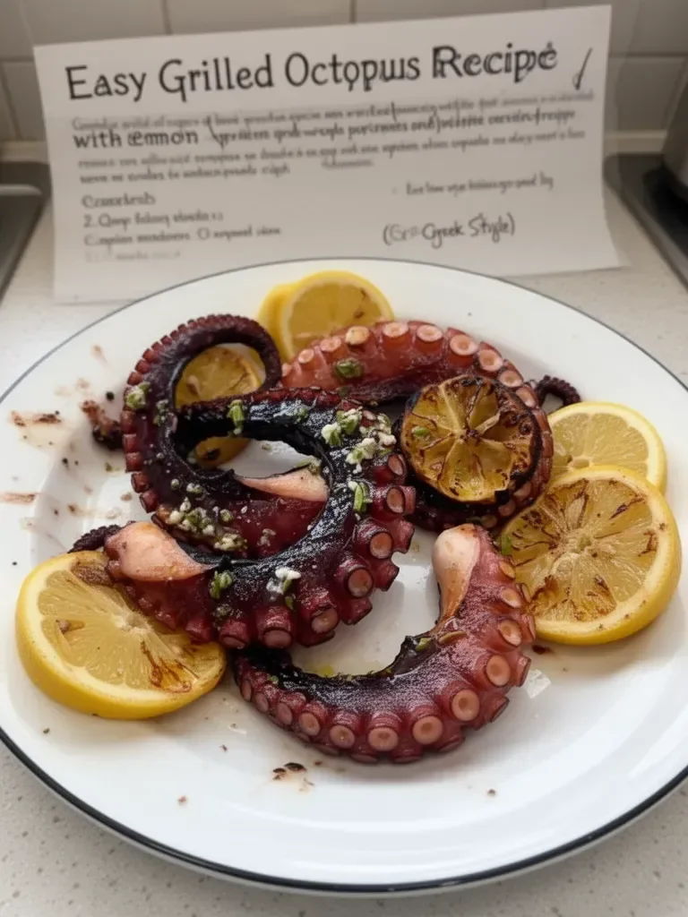 Easy Grilled Octopus Recipe with Lemon (Greek Style)