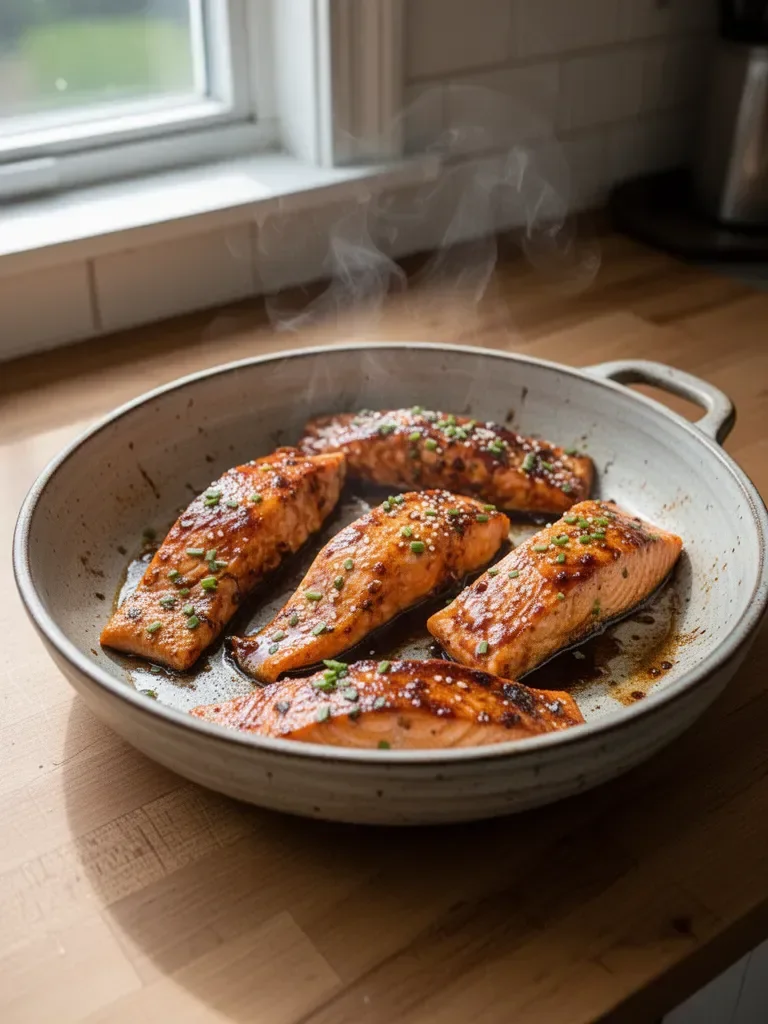 Easy One Pan Maple Glazed Salmon