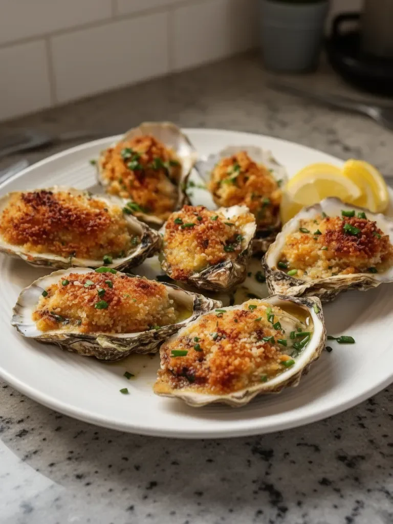 Golden Baked Oysters