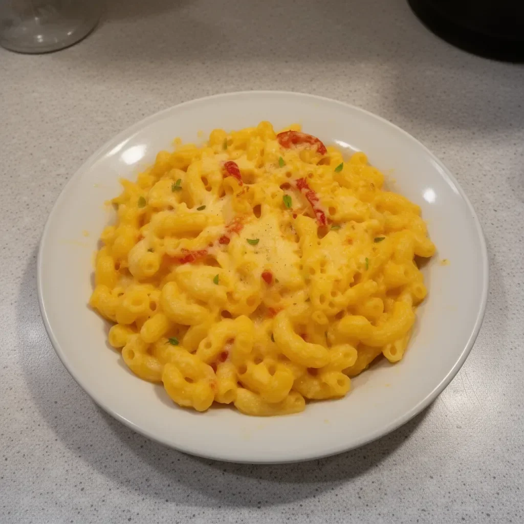 Delicious Haitian Mac and Cheese served in a traditional dish.