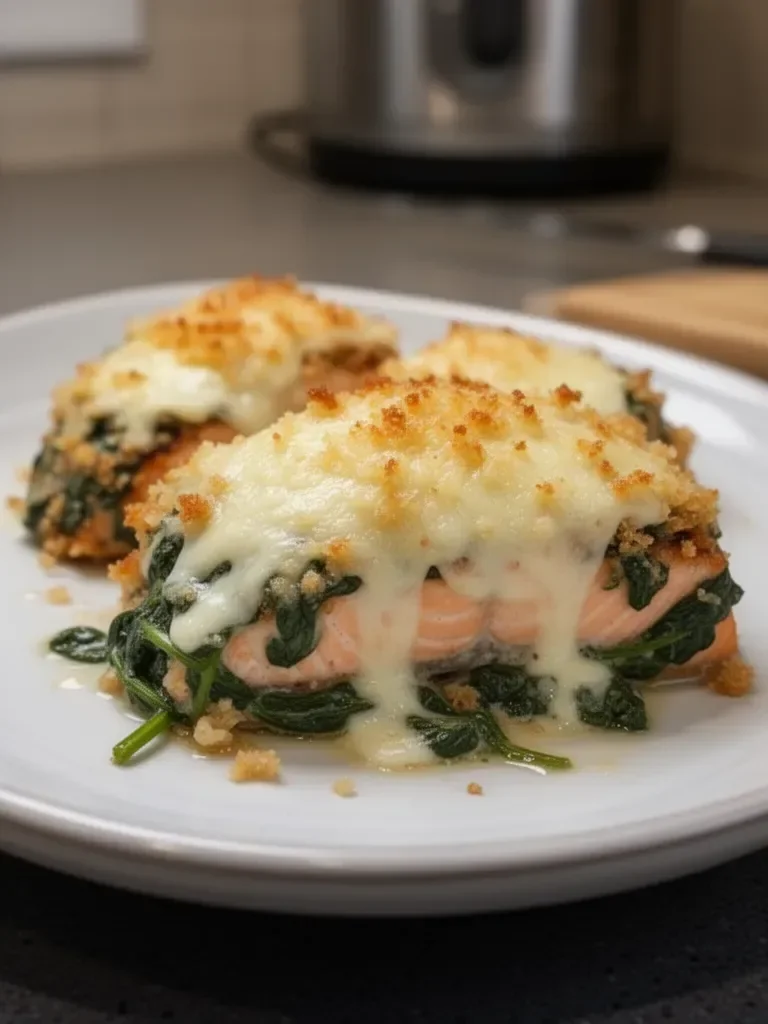 Irresistible Baked Salmon with Spinach and Mozzarella Bliss Awaits You!