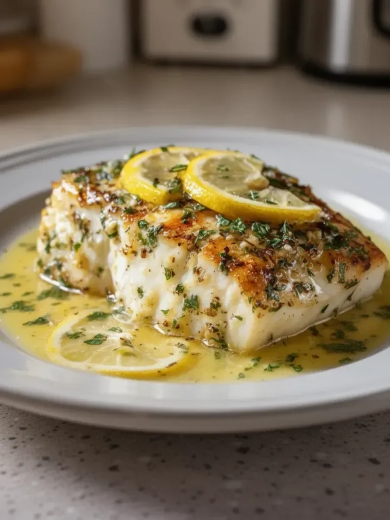 Lemon Herb Butter Halibut