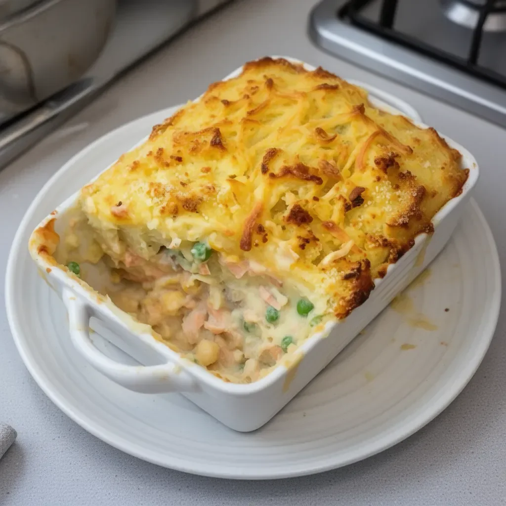 Nigella's flavorful fish pie recipe showcasing creamy filling and crispy topping.