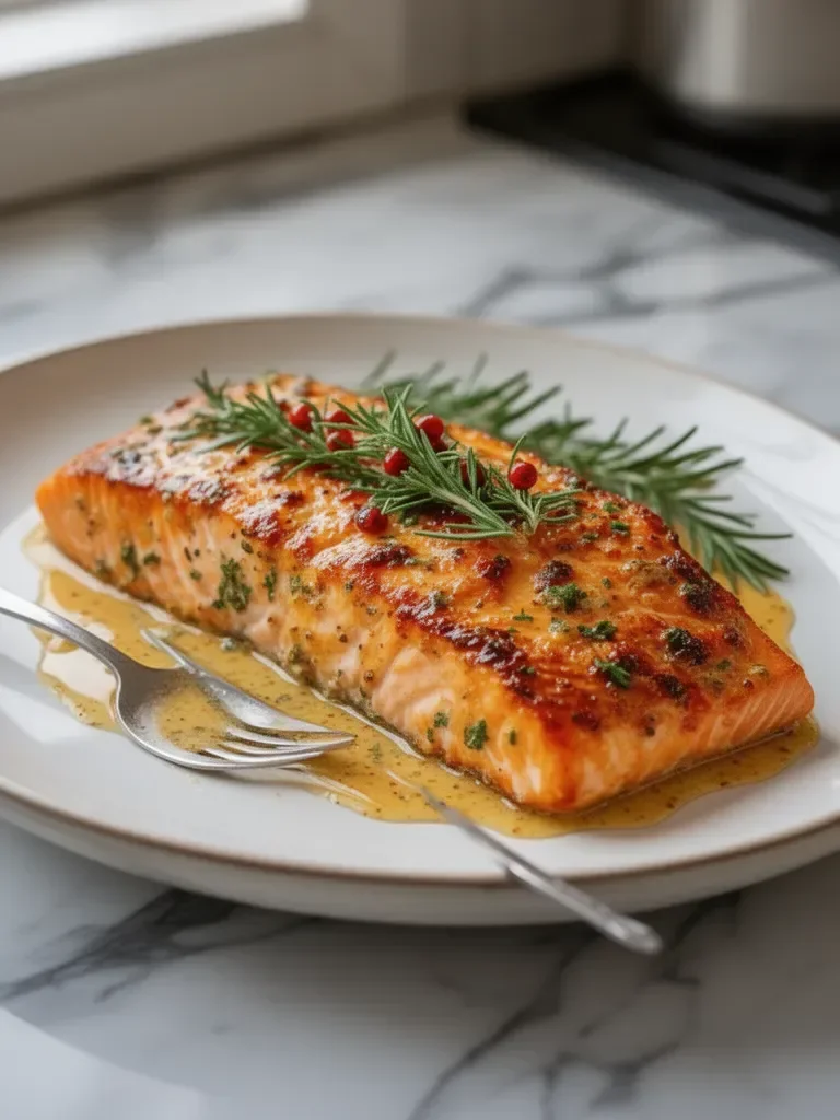 Oven-Baked Honey Mustard Salmon