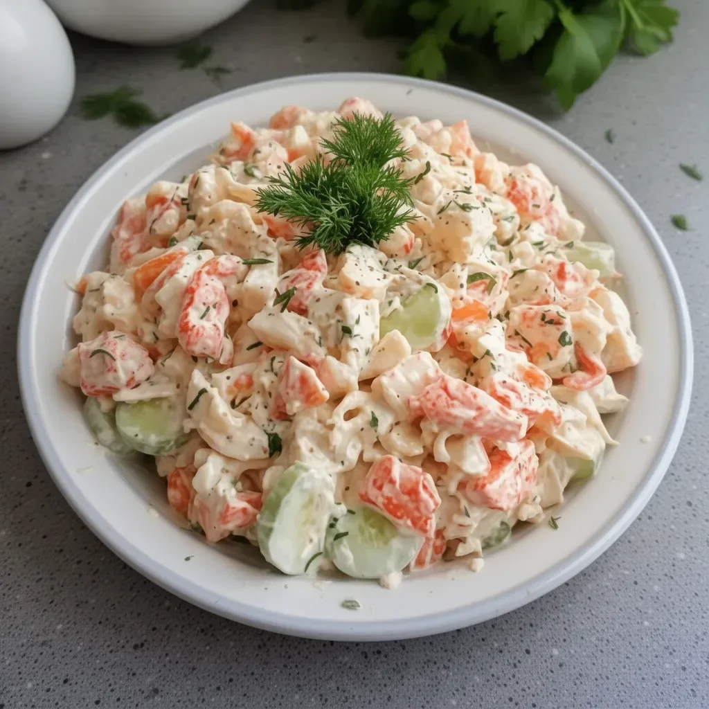 Delicious crab salad recipe by Paula Deen served in a bowl