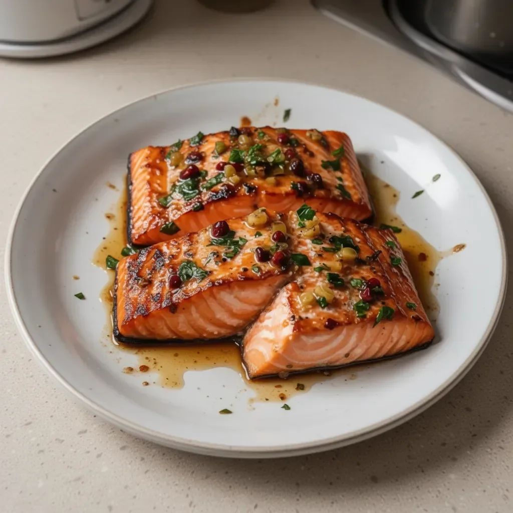 Sweet and savory salmon marinade for grilling delicious salmon.