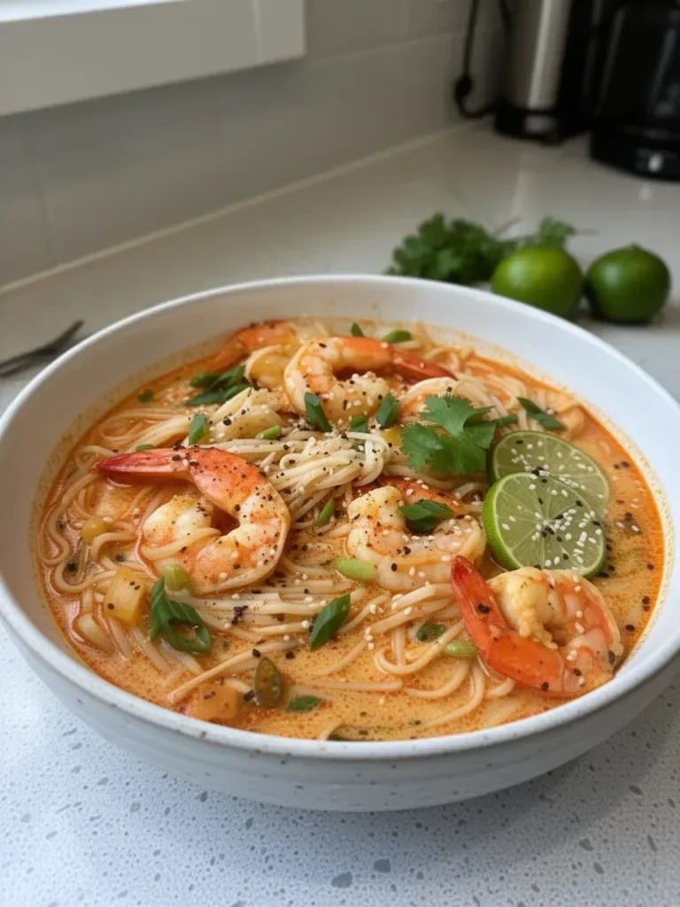 Thai Red Curry Shrimp Soup Recipe | The Feedfeed