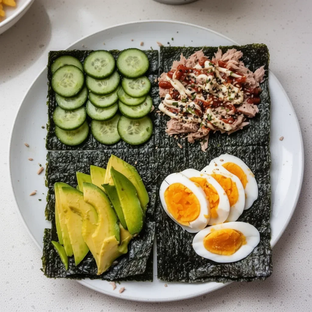 Delicious TikTok-inspired Nori Wraps with Canned Tuna ready to serve