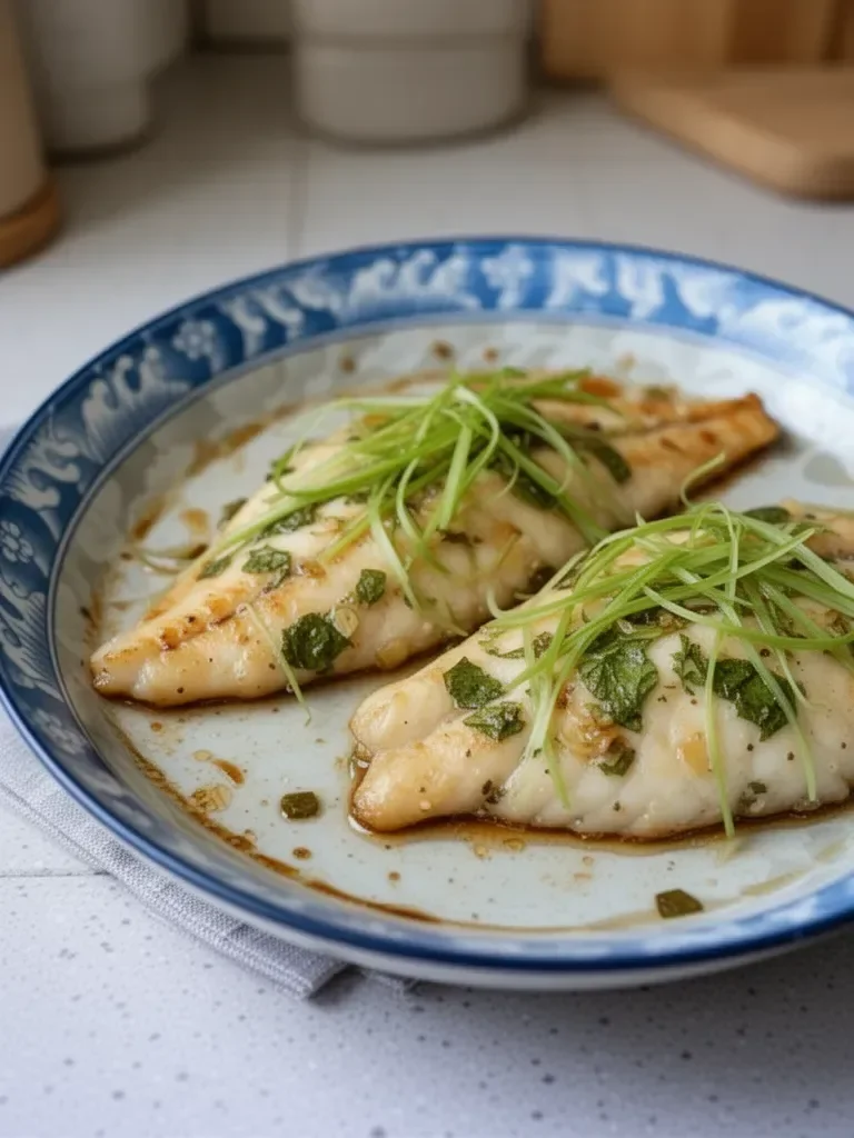 White Fish Fillets with Ginger and Soy