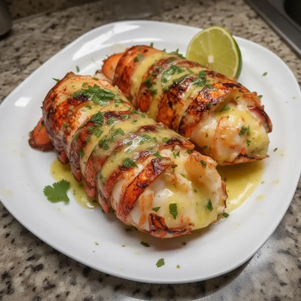 Delicious lobster tails served with lime butter for an irresistible flavor.