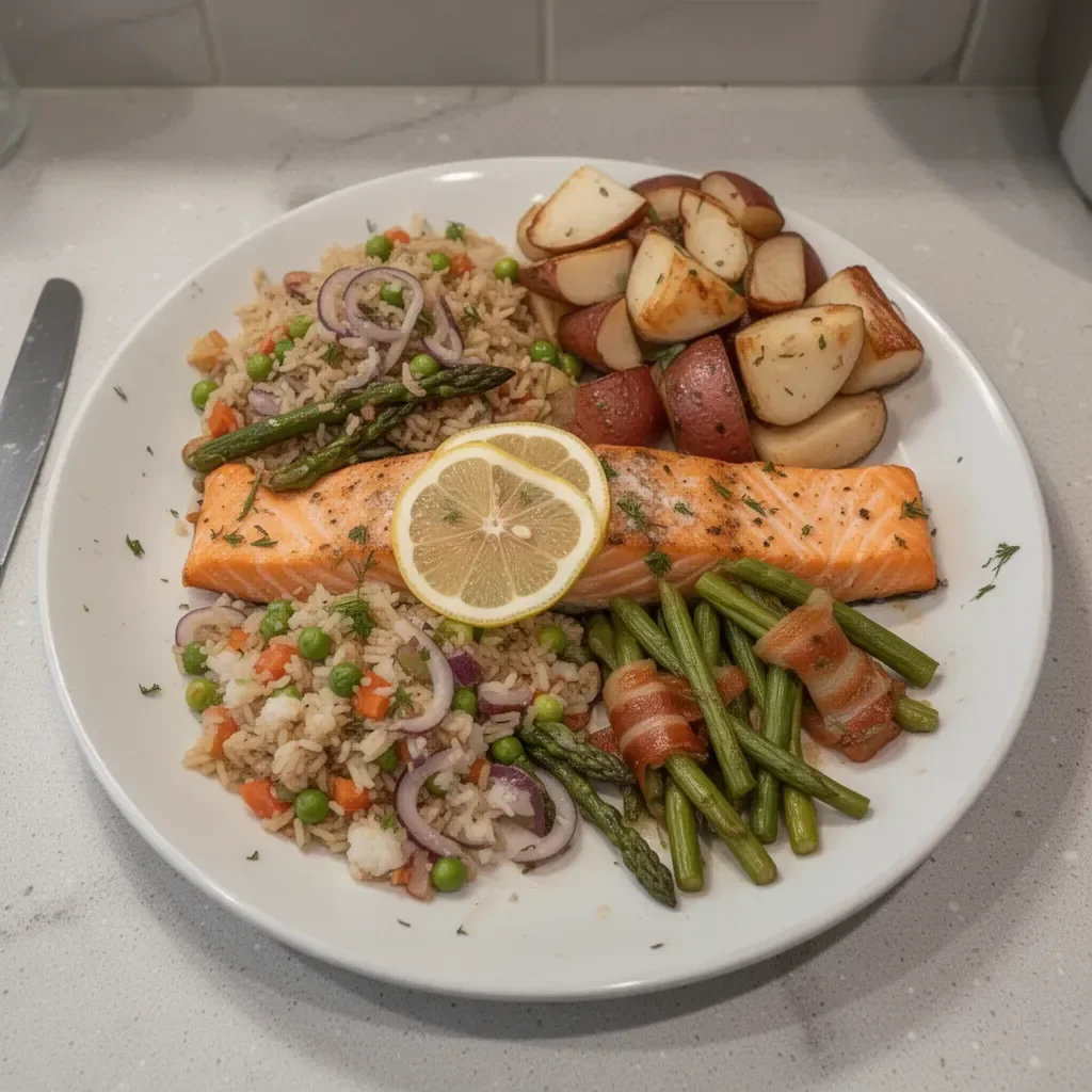 Delicious side dishes for salmon including vegetables and grains