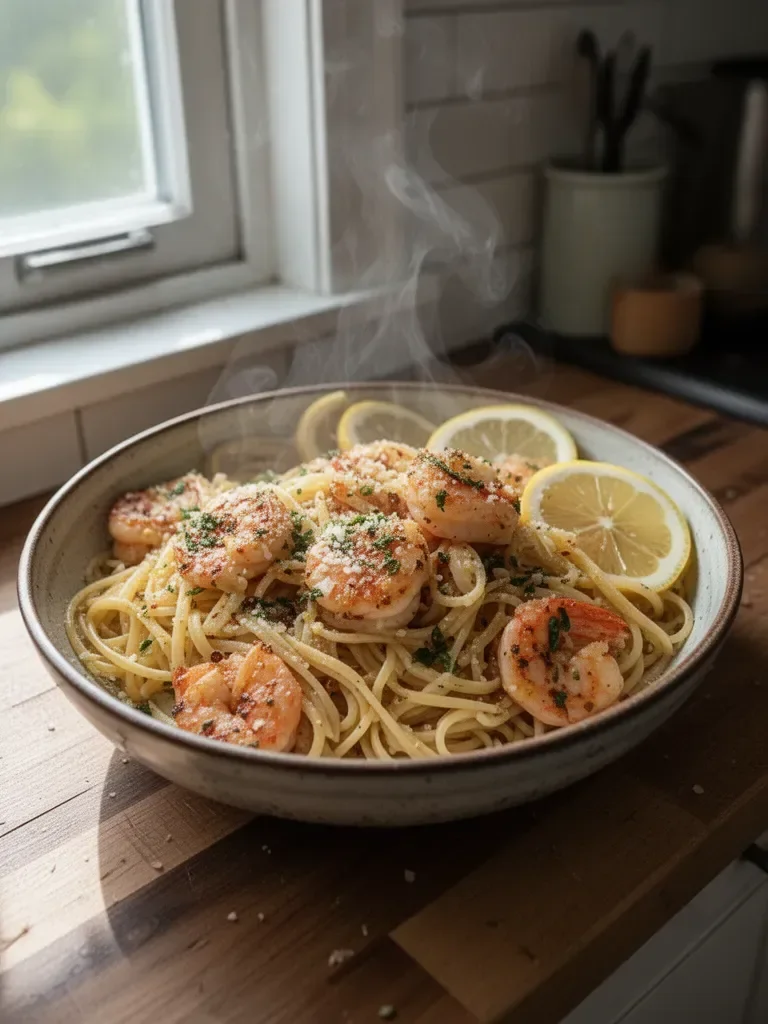 Garlic Butter Shrimp Scampi Pasta