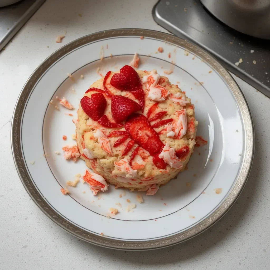 Gourmet Lobster Cake served on a plate with garnishes