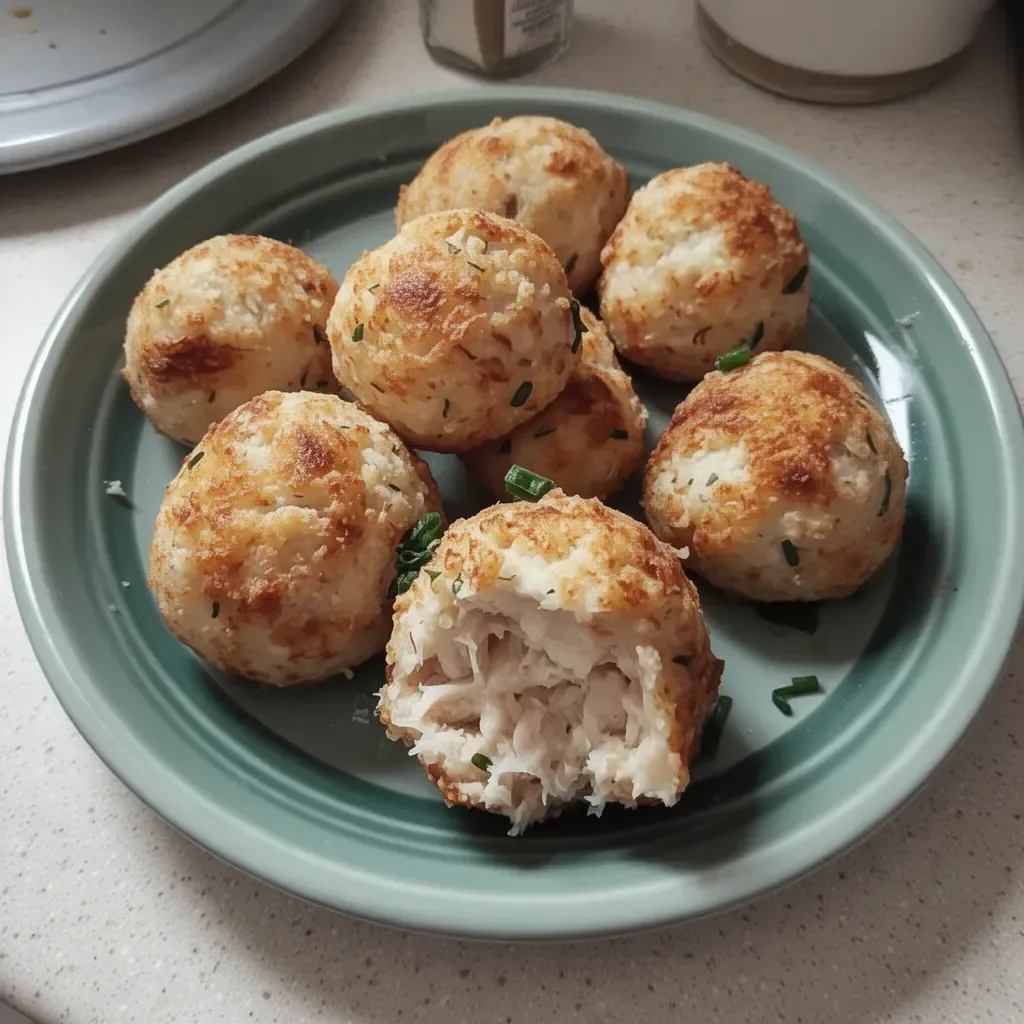 Delicious white tuna balls ready to serve, showcasing a healthy recipe